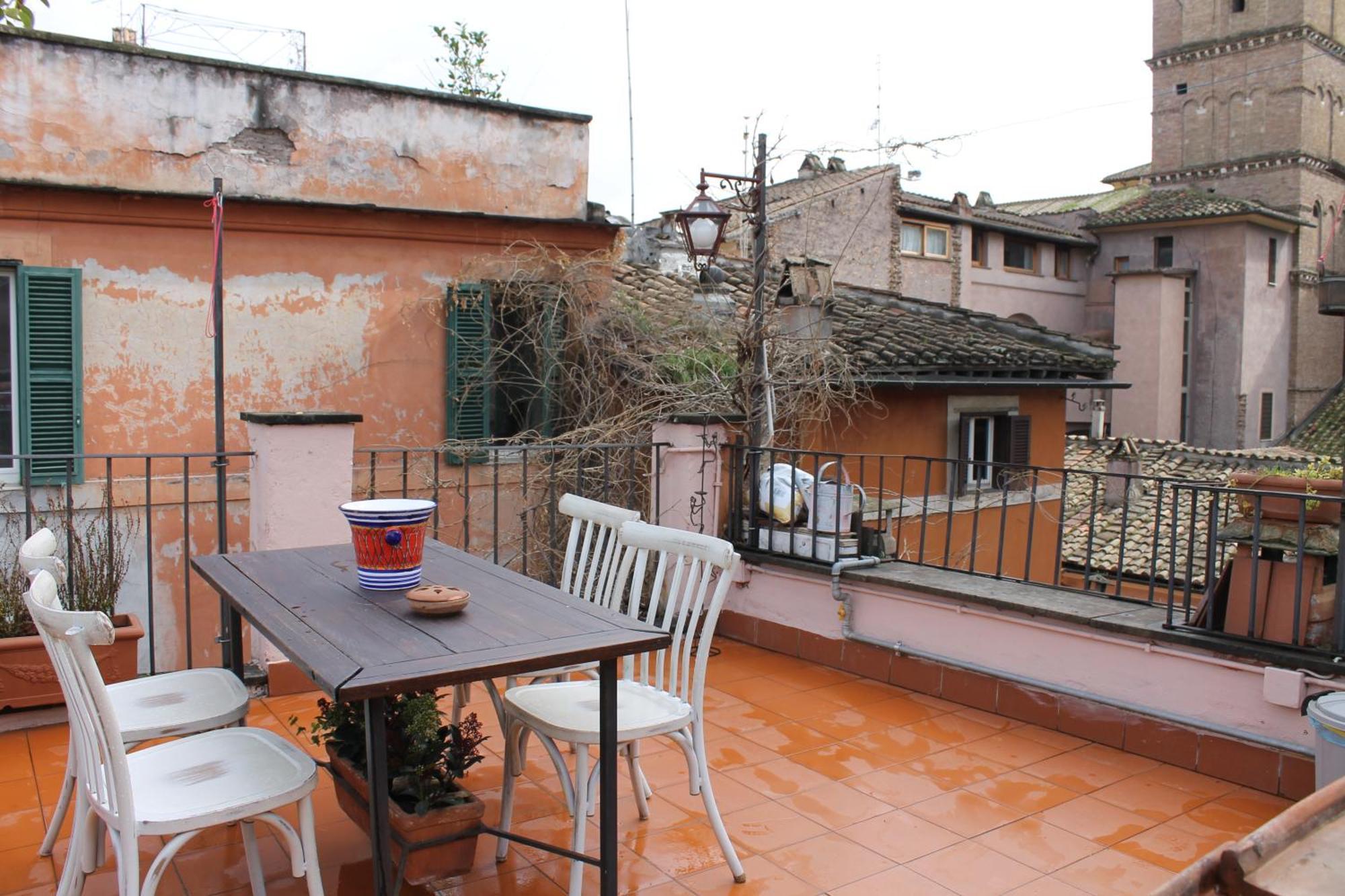 Casa Greco - Attico Con Terrazza, Trastevere Řím Exteriér fotografie